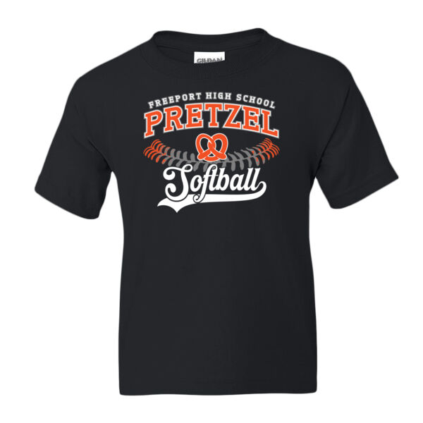 Freeport Pretzel Softball 2026 Logo 1 - DryBlend® Youth T-Shirt Thumbnail
