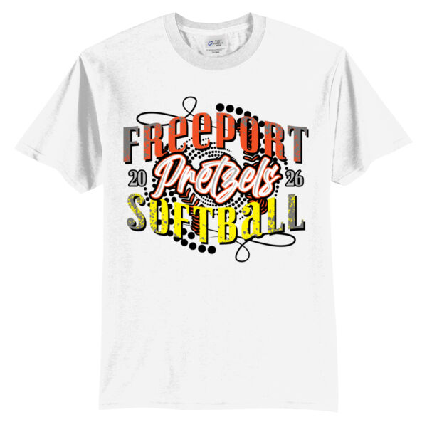 Freeport Pretzel Softball 2026 Logo 3 - Tall Core Blend Tee Thumbnail