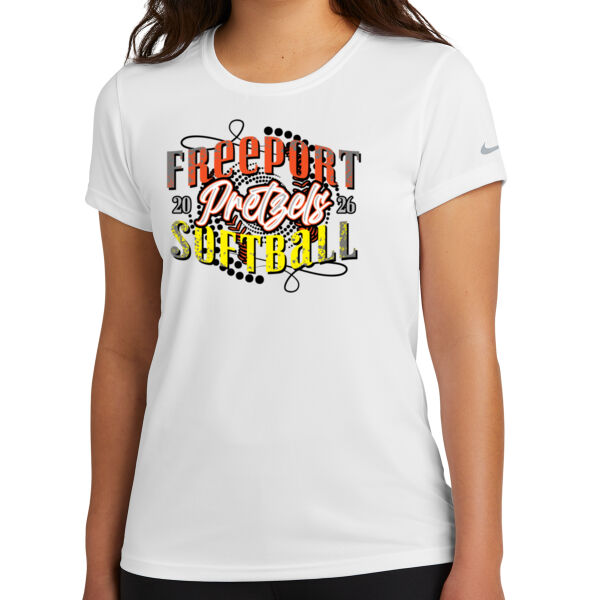 Freeport Pretzel Softball 2026 Logo 3 - Women's Swoosh Sleeve rLegend Tee Thumbnail