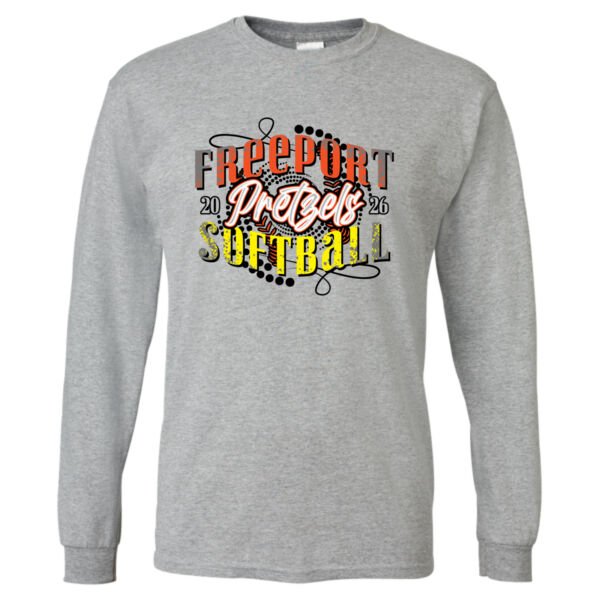 Freeport Pretzel Softball 2026 Logo 3 - DryBlend® 50/50 Long Sleeve T-Shirt Thumbnail