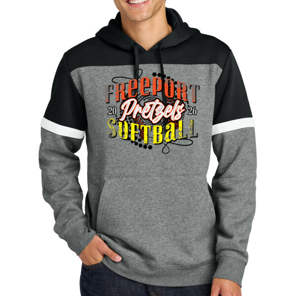 Freeport Pretzel Softball 2026 Logo 3 - Drive Fleece Colorblock Hoodie Thumbnail